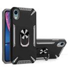 PC + TPU Protective Case with 360 Degrees Rotatable Ring Holder For iPhone XR(Gray) - 1