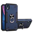 For iPhone XR PC + TPU Protective Case with 360 Degrees Rotatable Ring Holder(Royal Blue) - 1
