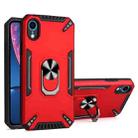 For iPhone XR PC + TPU Protective Case with 360 Degrees Rotatable Ring Holder(Red) - 1