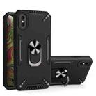 For iPhone XS Max PC + TPU Protective Case with 360 Degrees Rotatable Ring Holder(Black) - 1