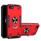 For iPhone SE 2022 / SE 2020 / 8 / 7 PC + TPU Protective Case with 360 Degrees Rotatable Ring Holder(Red) - 1
