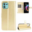 For Motorola Moto Edge 20 Lite Crazy Horse Texture Horizontal Flip Leather Case with Holder & Card Slots & Lanyard(Gold) - 1