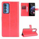 For Motorola Moto Edge 20 Pro / Edge S Pro Crazy Horse Texture Horizontal Flip Leather Case with Holder & Card Slots & Lanyard(Red) - 1