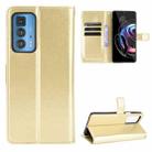 For Motorola Moto Edge 20 Pro / Edge S Pro Crazy Horse Texture Horizontal Flip Leather Case with Holder & Card Slots & Lanyard(Gold) - 1