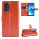 For OPPO Reno6 Z Crazy Horse Texture Horizontal Flip Leather Case with Holder & Card Slots & Lanyard(Brown) - 1