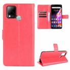 For Infinix Hot 10s X689 Crazy Horse Texture Horizontal Flip Leather Case with Holder & Card Slots & Lanyard(Red) - 1