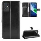 For Infinix Note 10 Crazy Horse Texture Horizontal Flip Leather Case with Holder & Card Slots & Lanyard(Black) - 1