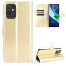 For Infinix Note 10 Crazy Horse Texture Horizontal Flip Leather Case with Holder & Card Slots & Lanyard(Gold) - 1