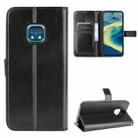 For Nokia XR20 Crazy Horse Texture Horizontal Flip Leather Case with Holder & Card Slots & Lanyard(Black) - 1