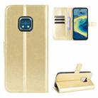 For Nokia XR20 Crazy Horse Texture Horizontal Flip Leather Case with Holder & Card Slots & Lanyard(Gold) - 1