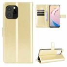 For Oukitel C21 Pro Crazy Horse Texture Horizontal Flip Leather Case with Holder & Card Slots & Lanyard(Gold) - 1