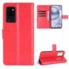 For Oukitel C21 Crazy Horse Texture Horizontal Flip Leather Case with Holder & Card Slots & Lanyard(Red) - 1