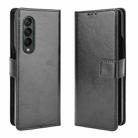 For Samsung Galaxy Z Fold3 5G Crazy Horse Texture Horizontal Flip Leather Case with Holder & Card Slots & Lanyard(Black) - 1