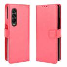 For Samsung Galaxy Z Fold3 5G Crazy Horse Texture Horizontal Flip Leather Case with Holder & Card Slots & Lanyard(Red) - 1