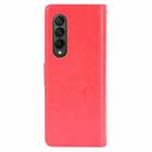 For Samsung Galaxy Z Fold3 5G Crazy Horse Texture Horizontal Flip Leather Case with Holder & Card Slots & Lanyard(Red) - 4