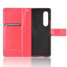 For Samsung Galaxy Z Fold3 5G Crazy Horse Texture Horizontal Flip Leather Case with Holder & Card Slots & Lanyard(Red) - 5