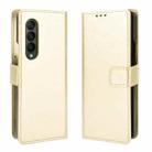 For Samsung Galaxy Z Fold3 5G Crazy Horse Texture Horizontal Flip Leather Case with Holder & Card Slots & Lanyard(Gold) - 1
