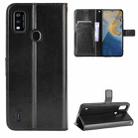 For ZTE Blade A51 Crazy Horse Texture Horizontal Flip Leather Case with Holder & Card Slots & Lanyard(Black) - 1