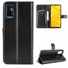 For ZTE Blade A71 Crazy Horse Texture Horizontal Flip Leather Case with Holder & Card Slots & Lanyard(Black) - 1