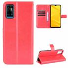 For ZTE Blade A71 Crazy Horse Texture Horizontal Flip Leather Case with Holder & Card Slots & Lanyard(Red) - 1