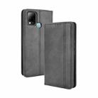 For Infinix Hot 10s / 10s NFC / 10T Magnetic Buckle Retro Crazy Horse Texture Horizontal Flip Leather Case with Holder & Card Slots & Photo Frame(Black) - 1