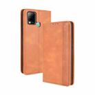 For Infinix Hot 10s / 10s NFC / 10T Magnetic Buckle Retro Crazy Horse Texture Horizontal Flip Leather Case with Holder & Card Slots & Photo Frame(Brown) - 1