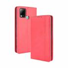 For Infinix Hot 10s / 10s NFC / 10T Magnetic Buckle Retro Crazy Horse Texture Horizontal Flip Leather Case with Holder & Card Slots & Photo Frame(Red) - 1