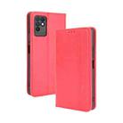 For Infinix Note 10 Magnetic Buckle Retro Crazy Horse Texture Horizontal Flip Leather Case with Holder & Card Slots & Photo Frame(Red) - 1