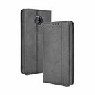 For Nokia C10 / C20 Magnetic Buckle Retro Crazy Horse Texture Horizontal Flip Leather Case with Holder & Card Slots & Photo Frame(Black) - 1