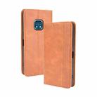 For Nokia XR20 Magnetic Buckle Retro Crazy Horse Texture Horizontal Flip Leather Case with Holder & Card Slots & Photo Frame(Brown) - 1