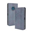 For Nokia XR20 Magnetic Buckle Retro Crazy Horse Texture Horizontal Flip Leather Case with Holder & Card Slots & Photo Frame(Blue) - 1