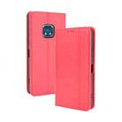 For Nokia XR20 Magnetic Buckle Retro Crazy Horse Texture Horizontal Flip Leather Case with Holder & Card Slots & Photo Frame(Red) - 1