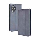 For Xiaomi Poco F3 GT / Redmi K40 Gaming Magnetic Buckle Retro Crazy Horse Texture Horizontal Flip Leather Case with Holder & Card Slots & Photo Frame(Blue) - 1