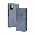 For Umidigi Power 5 Magnetic Buckle Retro Crazy Horse Texture Horizontal Flip Leather Case with Holder & Card Slots & Photo Frame(Blue) - 1