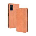 For ZTE Blade A71 Magnetic Buckle Retro Crazy Horse Texture Horizontal Flip Leather Case with Holder & Card Slots & Photo Frame(Brown) - 1