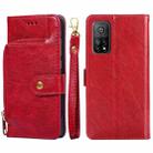 Zipper Bag PU + TPU Horizontal Flip Leather Case with Holder & Card Slot & Wallet & Lanyard For Xiaomi Redmi K30S(Red) - 1
