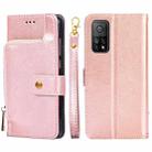 Zipper Bag PU + TPU Horizontal Flip Leather Case with Holder & Card Slot & Wallet & Lanyard For Xiaomi Redmi K30S(Rose Gold) - 1