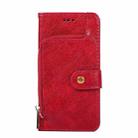 Zipper Bag PU + TPU Horizontal Flip Leather Case with Holder & Card Slot & Wallet & Lanyard For Xiaomi Redmi Note 9 5G CN Version / Note 9T 5G(Red) - 2