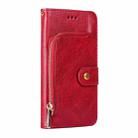 Zipper Bag PU + TPU Horizontal Flip Leather Case with Holder & Card Slot & Wallet & Lanyard For Xiaomi Redmi Note 9 5G CN Version / Note 9T 5G(Red) - 3