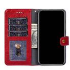 Zipper Bag PU + TPU Horizontal Flip Leather Case with Holder & Card Slot & Wallet & Lanyard For Xiaomi Redmi Note 9 5G CN Version / Note 9T 5G(Red) - 6