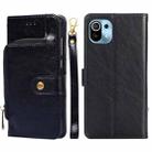 Zipper Bag PU + TPU Horizontal Flip Leather Case with Holder & Card Slot & Wallet & Lanyard For Xiaomi Mi 11(Black) - 1