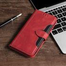 For Samsung Galaxy M32(India) Stitching Skin Feel Magnetic Buckle Horizontal Flip PU Leather Case with Holder & Card Slots & Wallet(Red) - 1