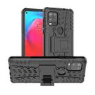 For Motorola Moto G Stylus 5G Tire Texture Shockproof TPU+PC Protective Case with Holder(Black) - 1