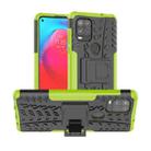 For Motorola Moto G Stylus 5G Tire Texture Shockproof TPU+PC Protective Case with Holder(Green) - 1