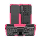 For OnePlus Nord CE 5G Tire Texture Shockproof TPU+PC Protective Case with Holder(Pink) - 1