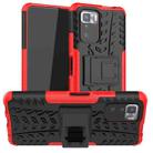 For Xiaomi Poco X3 GT Tire Texture Shockproof TPU+PC Protective Case with Holder(Red) - 1