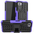 For Xiaomi Poco X3 GT Tire Texture Shockproof TPU+PC Protective Case with Holder(Purple) - 1