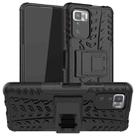 For Xiaomi Poco X3 GT Tire Texture Shockproof TPU+PC Protective Case with Holder(Black) - 1