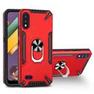 For LG K22 PC + TPU Protective Case with 360 Degrees Rotatable Ring Holder(Red) - 1