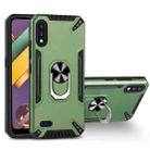 For LG K22 PC + TPU Protective Case with 360 Degrees Rotatable Ring Holder(Dark Green) - 1